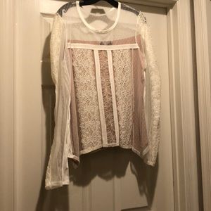 Lace cream top